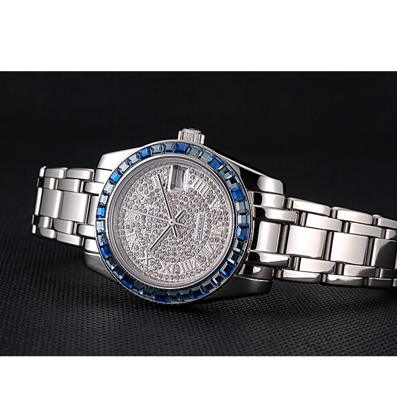 Good Copy Rolex Watches Bracelet Jewels Rolex And Steel Datejust Dial Diamond Stainless Bezel Case Blue 622834 0623